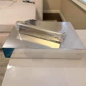 Silver Cloth & Paper Archive Box and Moments Book